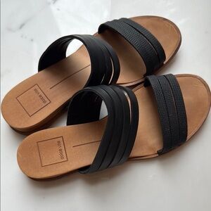 Dolce Vita Black and Brown Sandals Minimalist Design